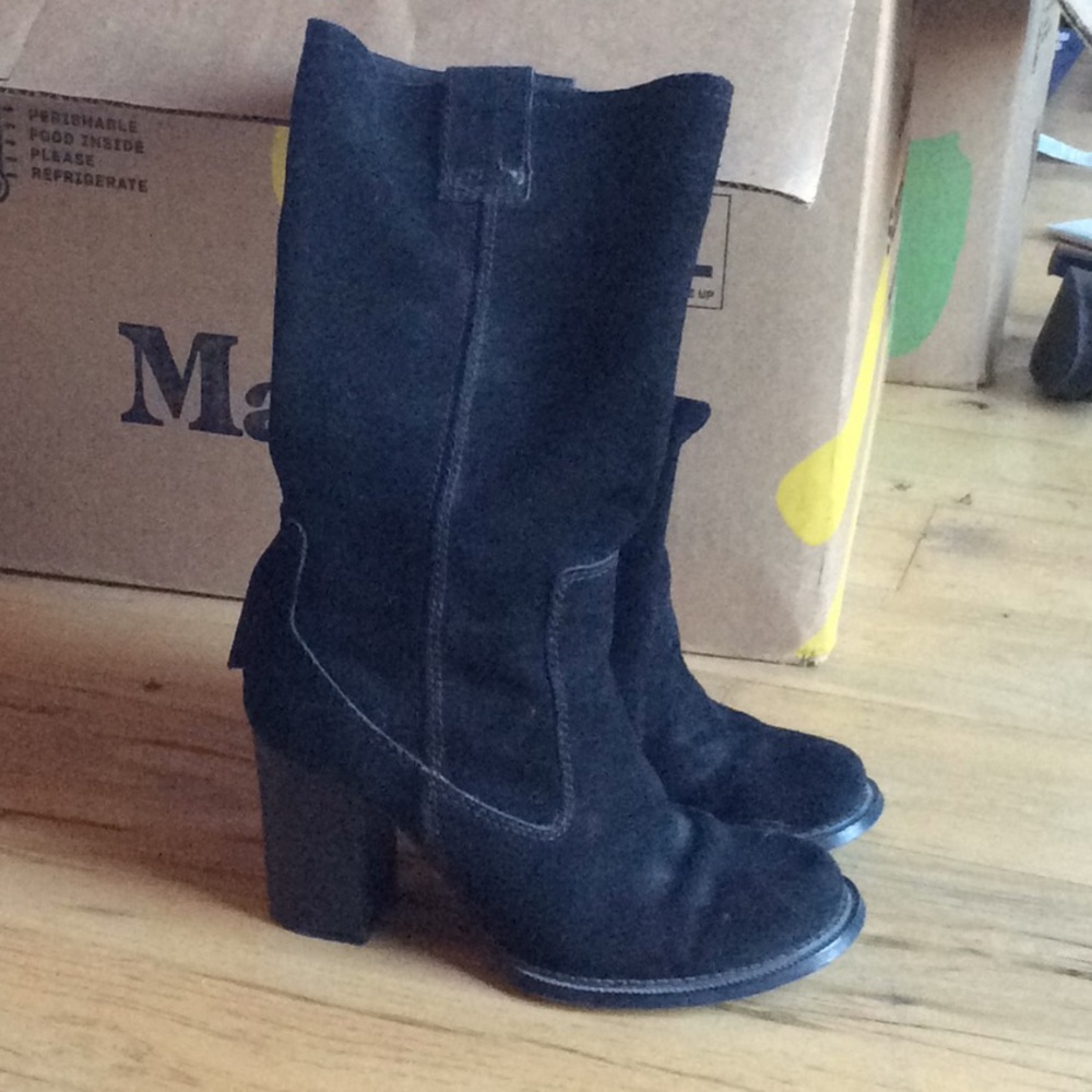 black leather Karma boots